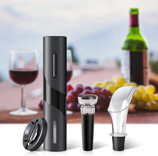 Destapador de Vino Eléctrico con Accesorios 4 en 1
