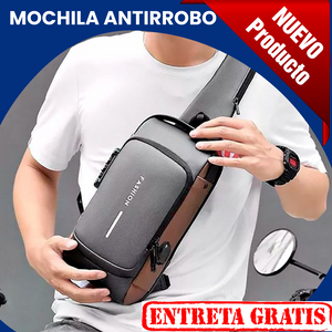 MORRAL ANTIRROBO IMPERMEABLE CON CLAVE - UNISEX